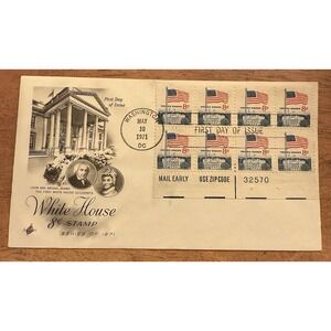 1971 FDC White House, John Abigail Adams First White House Occupants 8 8c Stamps